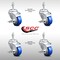 Service Caster 3 Inch SS Blue Polyurethane Swivel 10mm Threaded Stem Caster Set Brake SCC SCC-SSTS20S314-PPUB-BLUE-TLB-M1015-4 - alternate 2